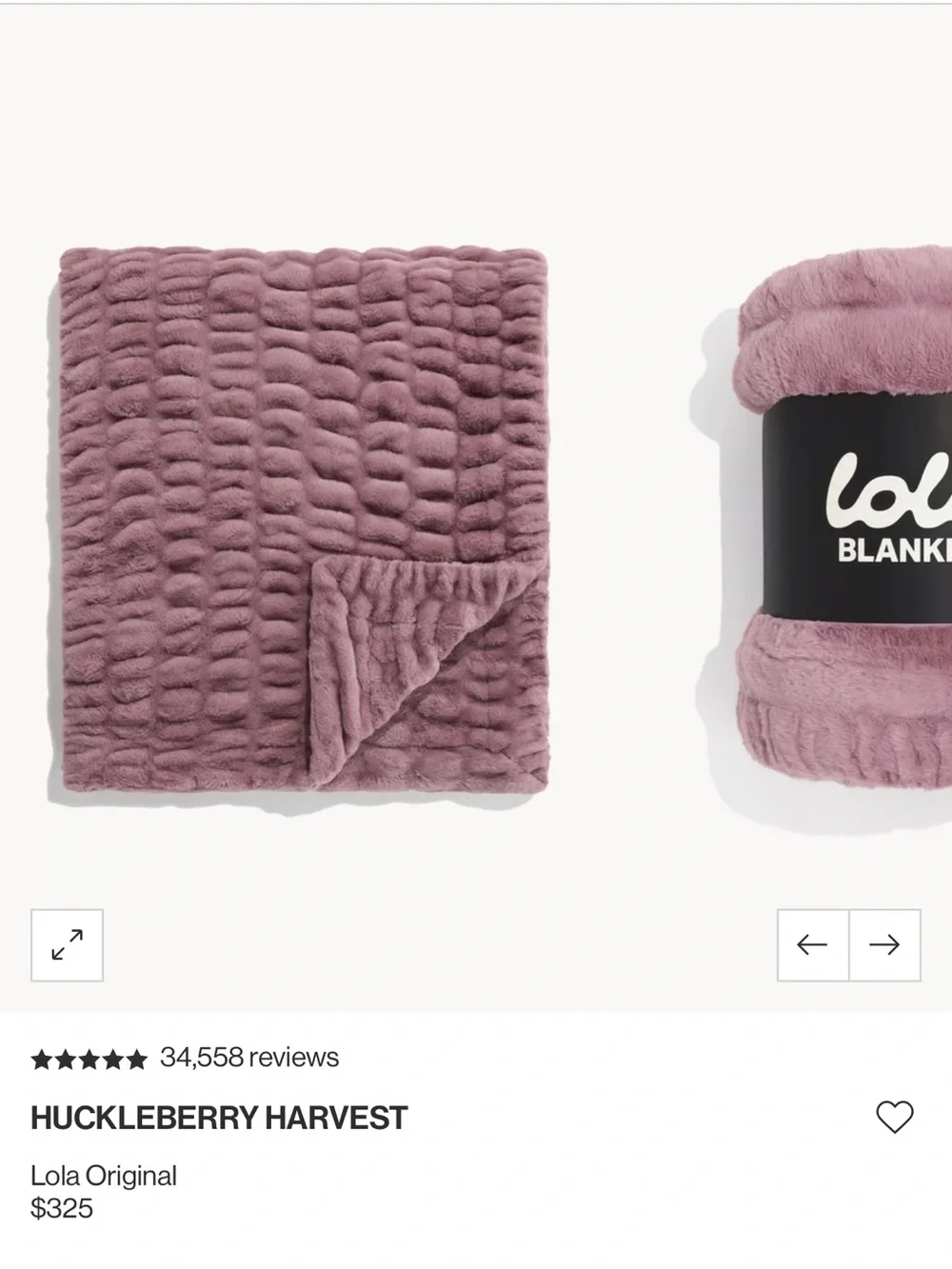 lola Plush Faux Fur Throw Blanket in huckleberry harvest